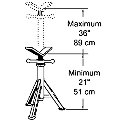 Heavy-Duty Pipe Jack, 2500 lbs. Load Capacity Oxford Builders Supplies Inc