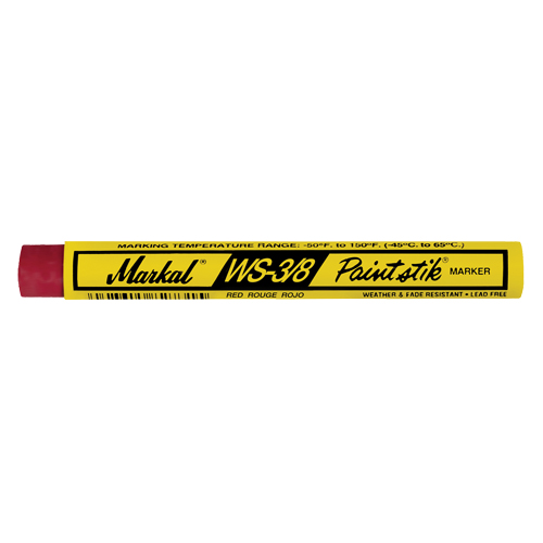 WS-3/8 Paintstik&reg; Paint Marker, Solid Stick, Red Oxford Builders Supplies Inc