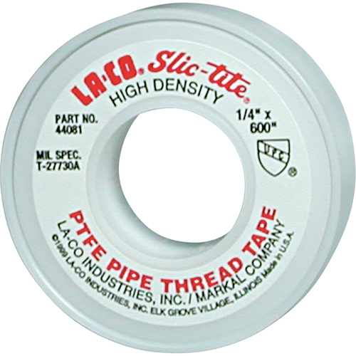 Slic-Tite&reg; PTFE Thread Tape, 600" L x 3/4" W, White Oxford Builders Supplies Inc