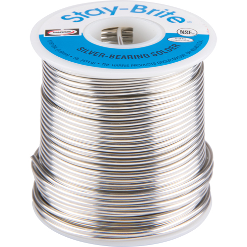 M&eacute;taux d'apport Stay-Brite, Sans plomb, 96 % d'&eacute;tain, 4 % d'argent, &acirc;me Plein, dia. 0,0625" Oxford Builders Supplies Inc