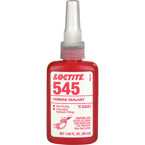 Thread Sealant 545 Hydraulic/Pneumatic Sealant, Bottle, 50 ml, -54° C - 149° C/-65° F - 300° F Oxford Builders Supplies Inc