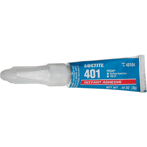 401 General Purpose Instant Adhesive, Clear, Tube, 3 g Oxford Builders Supplies Inc