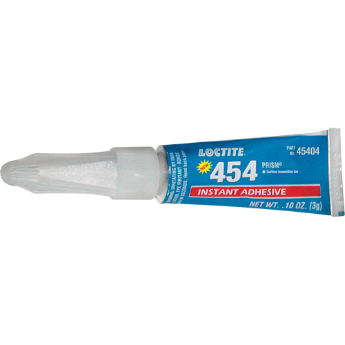 Adh&eacute;sif instantan&eacute; en gel Prism 454, Transparent, Tube, 3 g Oxford Builders Supplies Inc