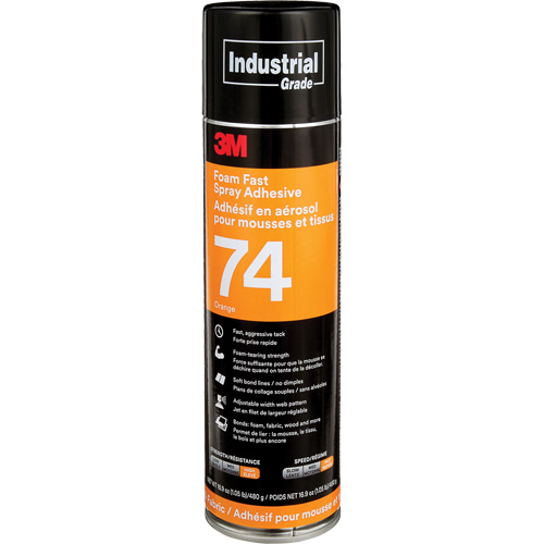 Foam & Fabric Spray Adhesive, Orange, Aerosol Can Oxford Builders Supplies Inc