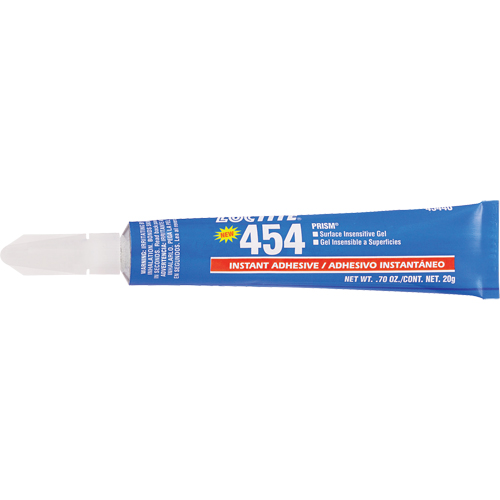 Gel adh&eacute;sif instantan&eacute; Prism 454, Transparent, Tube, 20 g Oxford Builders Supplies Inc