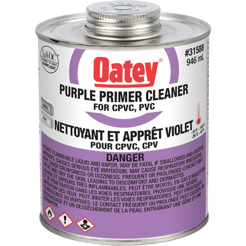 Purple Primer/Cleaner, 946 ml, Brush Top Can Oxford Builders Supplies Inc