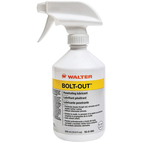 Huile p&eacute;n&eacute;trante Bolt-Out, Bouteille &agrave; g&acirc;chette, 500 ml Oxford Builders Supplies Inc