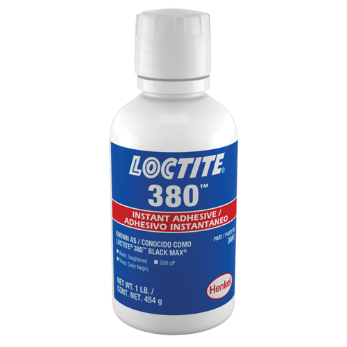 Adh&eacute;sif instantan&eacute; durci 380, Noir, Bouteille, 453 g Oxford Builders Supplies Inc