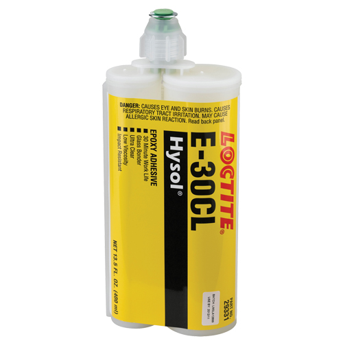 Adh&eacute;sif structurel pour le verre E-30CL, 200 ml, Cartouche double, Deux composants, Ultra clair Oxford Builders Supplies Inc