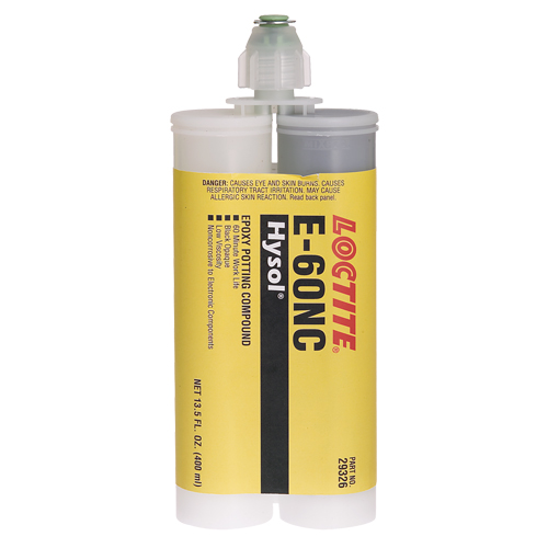 Adh&eacute;sifs structuraux non corrosifs pour les composants &eacute;lectriques E-60NC, 400 ml, Cartouche double, Deux composants, Noir Oxford Builders Supplies Inc