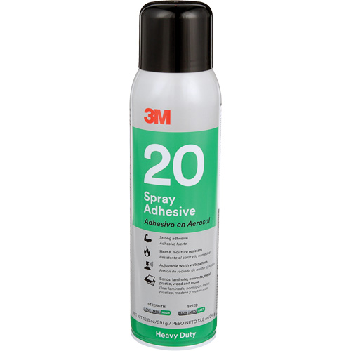 20 Heavy Duty Spray Adhesive, Clear, Aerosol Can Oxford Builders Supplies Inc