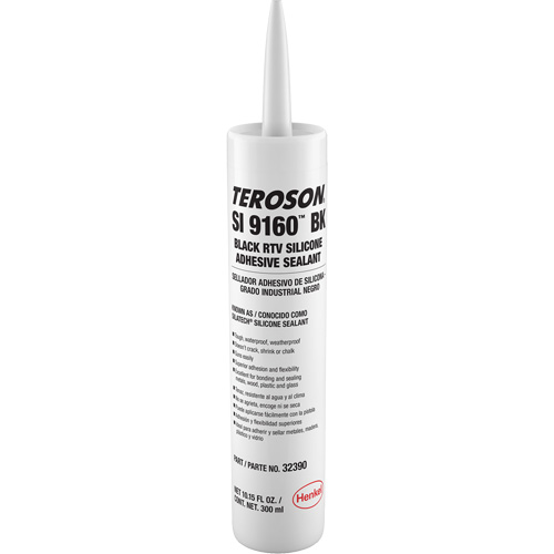 Teroson&reg; SI 9160 Silicone Sealant, Cartridge, Black Oxford Builders Supplies Inc
