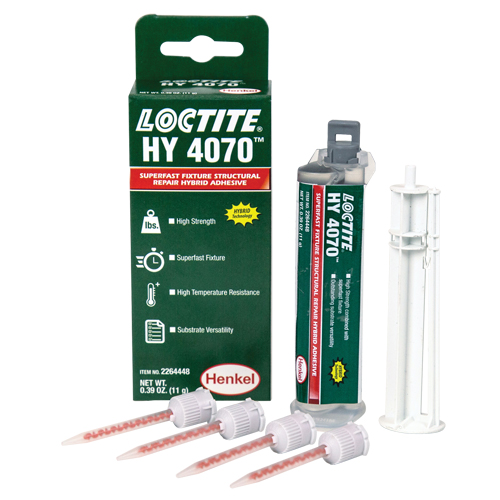 HY 4070 Structural Repair Hybrid Adhesive, Two-Part, Dual Cartridge, 11 g, Off-White Oxford Builders Supplies Inc