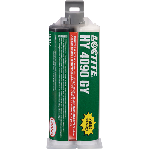 HY 4090 GY Structural Repair Hybrid Adhesive, Two-Part, Dual Cartridge, 50 g, Grey Oxford Builders Supplies Inc