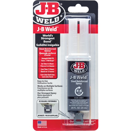 Adhesive, 25 ml, Syringe, Two-Part, Grey Oxford Builders Supplies Inc