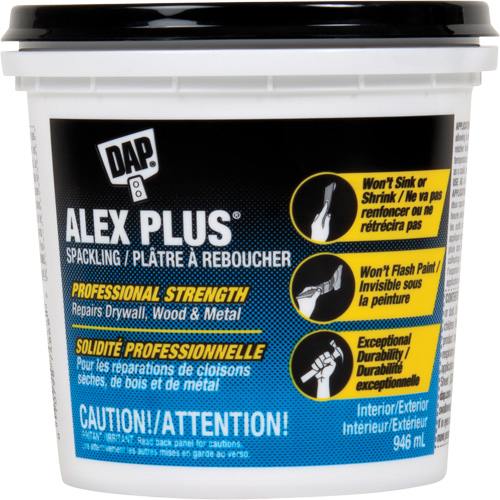 Alex Plus&reg; Spackling, 946 ml, Plastic Container Oxford Builders Supplies Inc