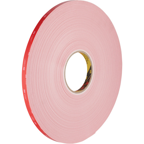 VHB Tape, 32.9 m (108') L x 12.7 mm (1/2") W, 62 mils, Acrylic Oxford Builders Supplies Inc