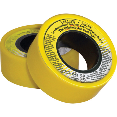 PTFE Thread Sealant Tape, 236" L x 3/4" W, Yellow Oxford Builders Supplies Inc