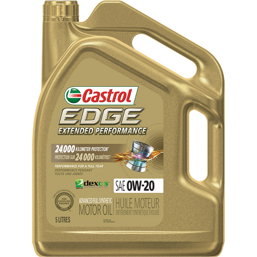 Huile pour moteur performance prolong&eacute;e 0W-20 Edge, 5 L, Cruche Oxford Builders Supplies Inc