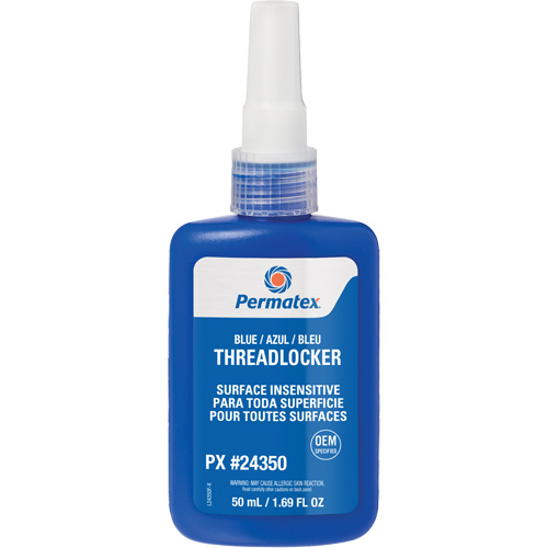 Surface Insensitive Threadlocker, Blue, High, 50 ml, Bottle Oxford Builders Supplies Inc