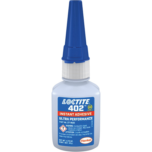 Adh&eacute;sif instantan&eacute; 402, Transparent, Bouteille, 20 g Oxford Builders Supplies Inc