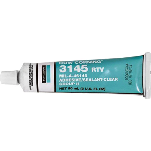 Scellant adh&eacute;sif &agrave; la silicone Dowsil RTV 3145 MIL-A-46146, Tube, Transparent Oxford Builders Supplies Inc