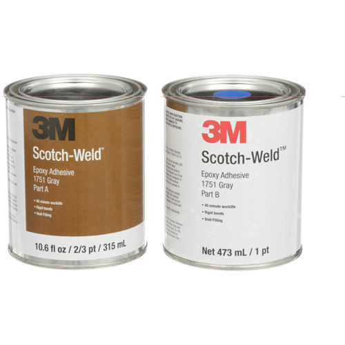 Scotch-Weld Adhesive, 16 fl. Oz., Tube, Two-Part, Grey Oxford Builders Supplies Inc