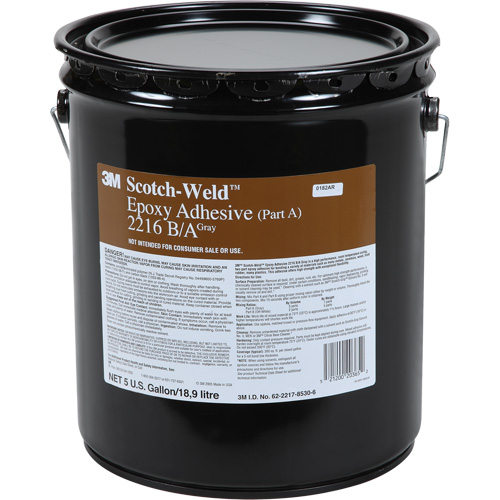 Adh&eacute;sif Scotch-Weld, 5 gal., Seau, Deux composants, Gris Oxford Builders Supplies Inc