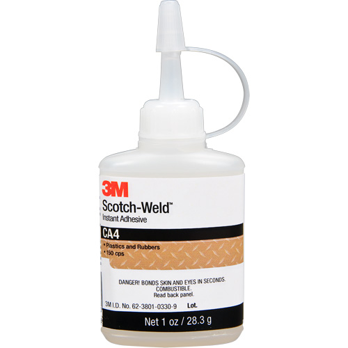 Adh&eacute;sif instantan&eacute; CA4 Scotch-Weld, Transparent, Bouteille, 1 oz Oxford Builders Supplies Inc