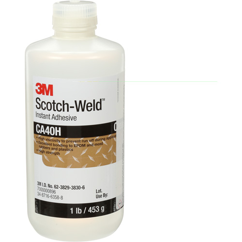 Colle instantan&eacute;e Scotch-Weld, Transparent, Bouteille, 1 lb Oxford Builders Supplies Inc