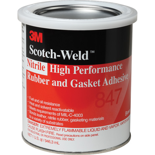 Adh&eacute;sif haute performance pour caoutchouc et joints Scotch-Weld, Gallon, Brun Oxford Builders Supplies Inc