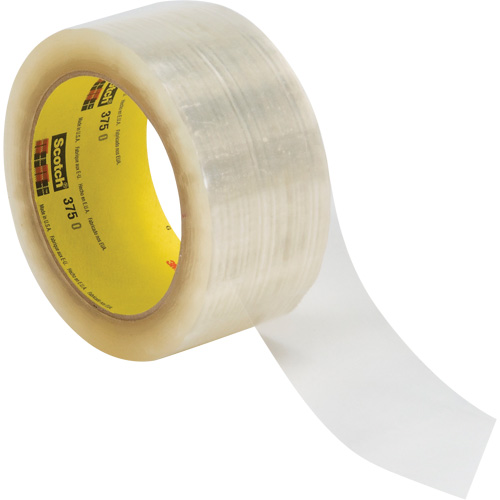 Scotch&reg; 375 Box Sealing Tape, Hot Melt Adhesive, 3.1 mils, 48 mm (1-22/25") x 1500 m (4921') Oxford Builders Supplies Inc