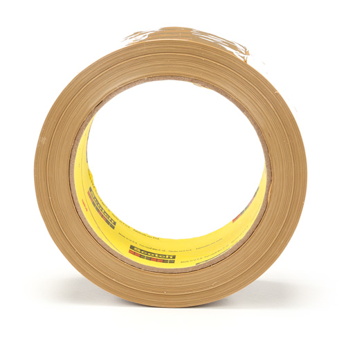 Scotch&reg; Box Sealing Tape 375, Hot Melt Adhesive, 3.1 mils, 48 mm (2") x 50 m (164') Oxford Builders Supplies Inc