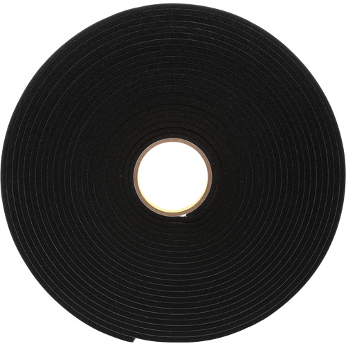 4504 Vinyl Foam Tape, 25.4 mm (1") W x 16.5 m (54') L, 250 mils, Black Oxford Builders Supplies Inc