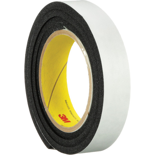 4714 Vinyl Foam Tape, 25.4 mm (1") W x 16.5 m (54') L, 250 mils, Black Oxford Builders Supplies Inc