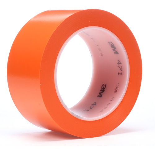 471 Vinyl Tape, 19 mm (3/4") W x 32.9 m (108') L, 5.2 mils, Orange Oxford Builders Supplies Inc