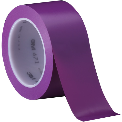 471 Vinyl Tape, 50.8 mm (2") W x 32.9 m (108') L, 5.2 mils, Purple Oxford Builders Supplies Inc