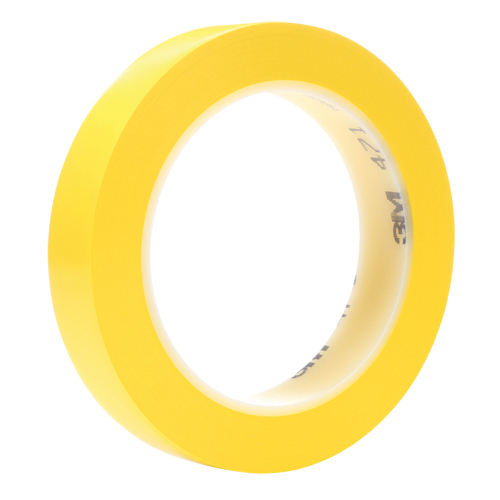 471 Vinyl Tape, 19 mm (3/4") W x 32.9 m (108') L, 5.3 mils, Yellow Oxford Builders Supplies Inc