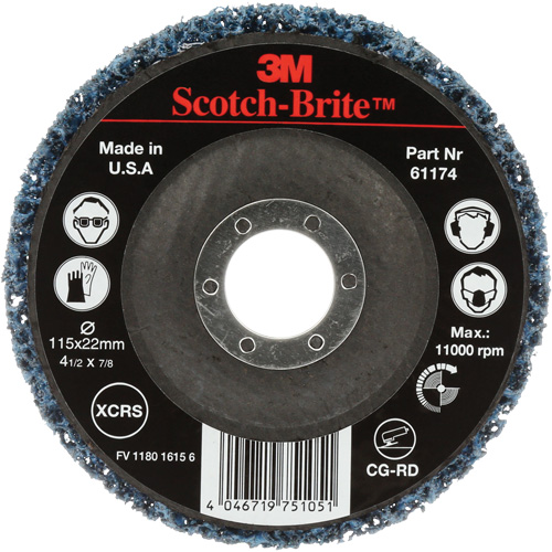 Scotch-Brite Clean & Strip Disc, 4-1/2" Dia., Extra Coarse Grit, Silicon Carbide Oxford Builders Supplies Inc