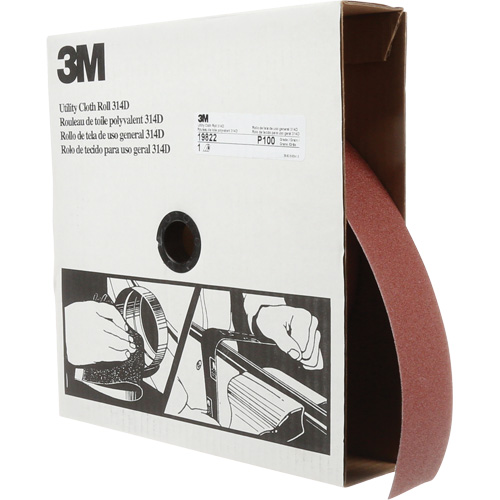 Utility Sanding Roll 314D, 2" W x 150' L, 100J Grit Oxford Builders Supplies Inc