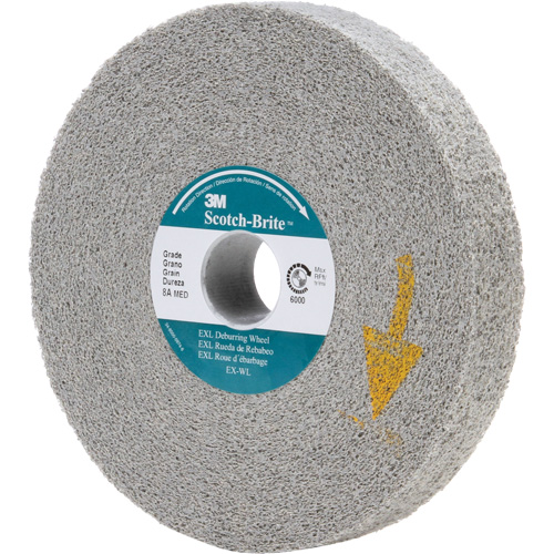 Scotch-Brite EXL Deburring Wheels, 6" x 1", 1" Arbor, Aluminum Oxide Oxford Builders Supplies Inc