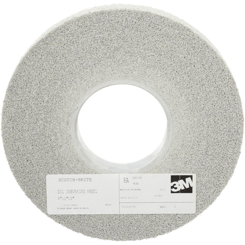Scotch-Brite EXL Deburring Wheels, 8" x 1", 3" Arbor, Aluminum Oxide Oxford Builders Supplies Inc