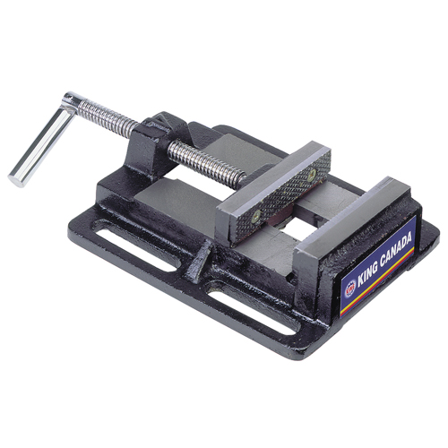 Drill Press Vise, 6" Jaw Width, 0" Throat Depth, Bench Mount Base Oxford Builders Supplies Inc