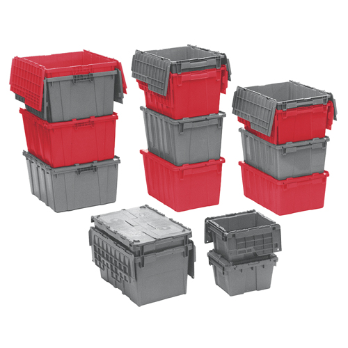 Contenants de distribution Flipak en plastique poly&eacute;thyl&egrave;ne (PE), 19,7" x 11,8" x 7,3", Bleu Oxford Builders Supplies Inc