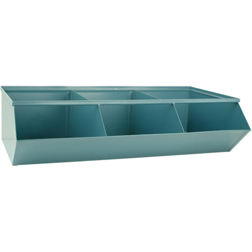 Bacs sectionnels superposables, Cap. 100 lb, 37" la x 20-1/2" p x 9-1/2" h, Bleu Oxford Builders Supplies Inc