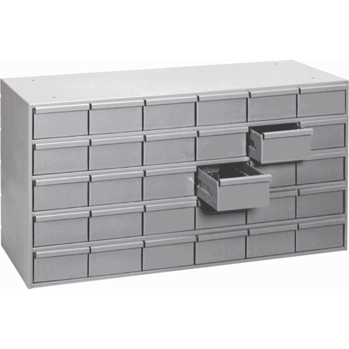 Casiers &agrave; tiroirs industriels, 30 tiroirs, 33-3/4" la x 11-3/4" p x 21-1/8" h, Gris Oxford Builders Supplies Inc