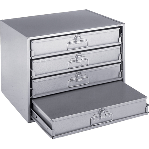 Casiers pour boîtes &agrave; compartiments, Acier, 4 compartiments, 20" la x 15-3/4" p, 15" h, Gris Oxford Builders Supplies Inc