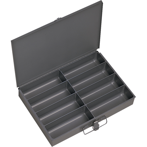 Compartment Scoop Boxes, Steel, 8 Slots, 13-3/8" W x 9-1/4" D x 2" H, Grey Oxford Builders Supplies Inc