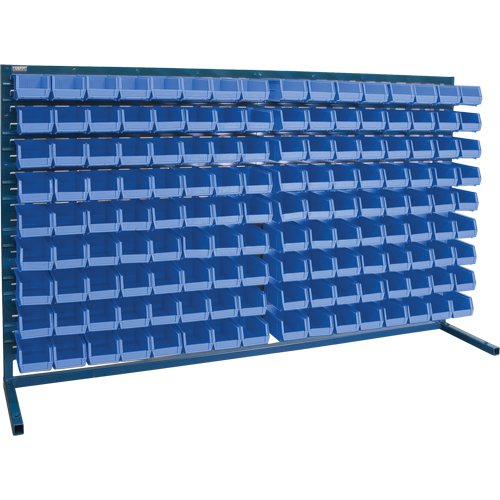 Louvered Rack with Bins, 144 Bins, 72" W x 15" D x 40" H Oxford Builders Supplies Inc