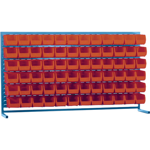 Rayonnage &agrave; persienne avec bacs, 72 bacs, 72" la x 15" p x 40" h Oxford Builders Supplies Inc